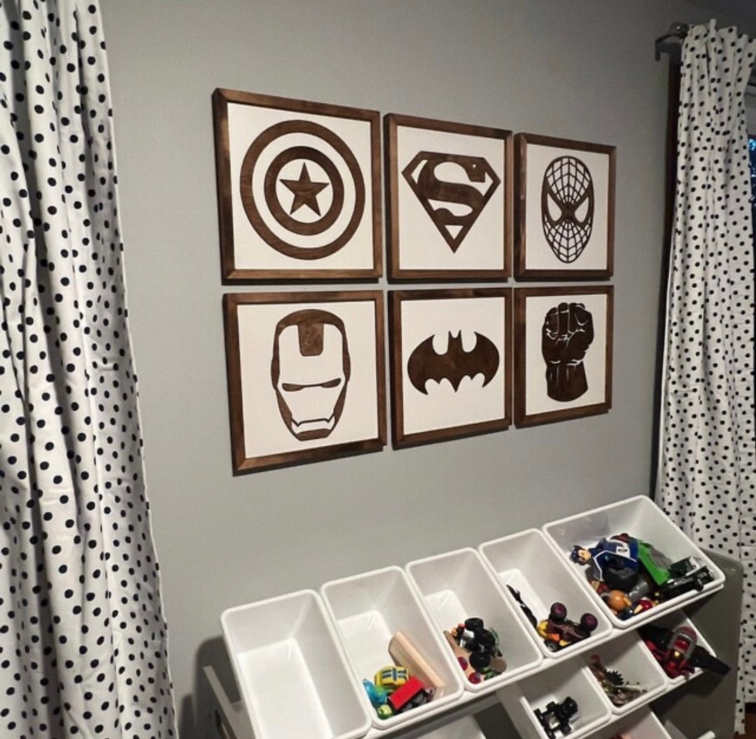 Super Hero Wall Art, Superhero Sign, Playroom Decor, Nursery Decor ...