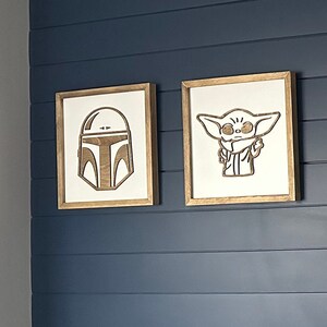 Star Wars Room, Star Wars Nursery, Star Wars Nursery Decor, Star Wars Wall Decor, Grogu Art, Mandalorian Room, Star Wars Bathroom, Jedi Room