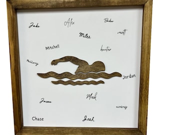Personalized Swim Coach Appreciation Sign | End of Season Team Gift