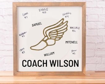 End of Season Gift, Team Gift, Track and Field Coach Gift, Track Team, Track Coach Gifts, Team Signatures