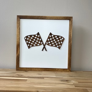 Race Car Sign 14x14 Inch Wood Signs Boys Bedroom Decor Race Car Room ...