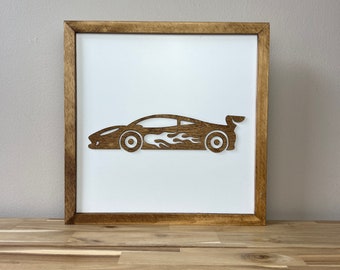 Race Car Sign, Boys Bedroom Decor, Race Car Room Decor, Racing Sign, Racing Flags Room Decor, Race Car, Boys Room Decor