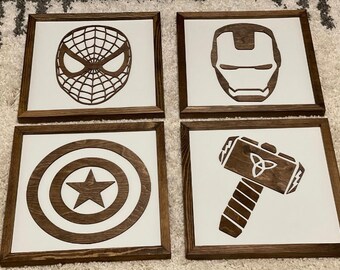 Super Hero Wall Art, Superhero Sign, Playroom Decor, Nursery Decor, Superhero Nursery, Kids Bedroom Decor, Superhero Decor