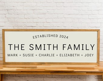 Personalized Family Name Sign, Personalized Name Sign, Last Name Wood Sign, Laser Cut Wood Sign, Wedding Gift Ideas, Farmhouse Wood Sign