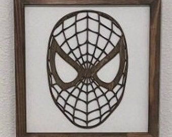 Superhero Art Framed, Spiderman Room Decor, Spiderman Bedroom, Spiderman Bedroom Decor, Spiderman Wood, Spiderman Sign, Spiderman Art