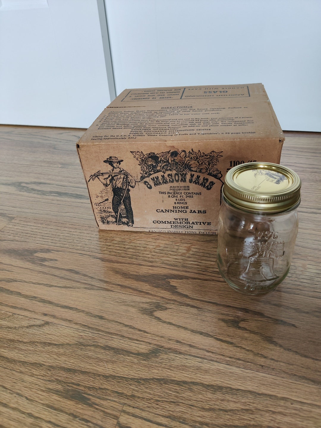 Bicentennial Mason Jar Set of 8 Canning Jars 1776 1976 Etsy