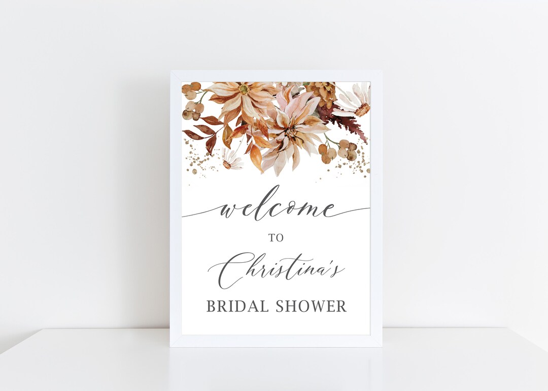 Printed Card Stock Sign for Bridal Shower FRAME NOT INCLUDED
