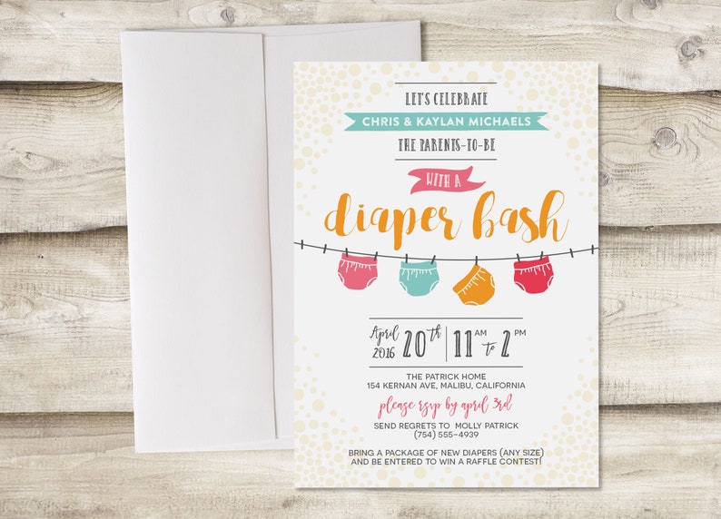 Diaper Bash Baby Shower Invitation Raffle Image 0