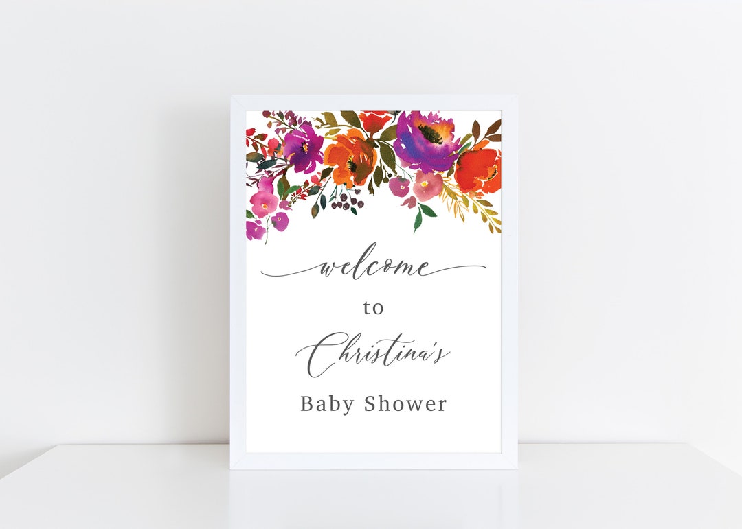 Printed Card Stock Sign for Bridal Shower FRAME NOT Etsy