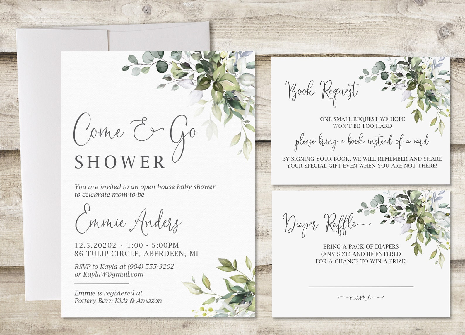 Come and Go Baby Shower Invitation With Book Instead of Card Etsy