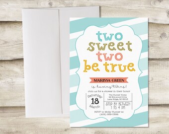 Twins Baby Shower Invitation, Twins Baby Sprinkle Invitation, Baby Shower Twins Invitation, Twin Boys Baby Shower, Twin Girls Baby Shower