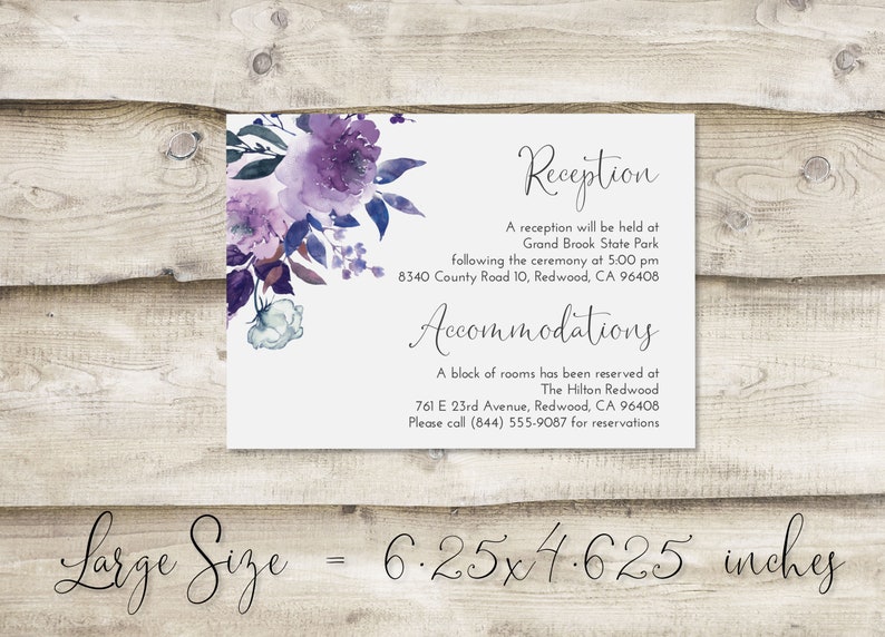 Add a Details Card to Your Wedding Invitation ADD-ON LISTING image 2