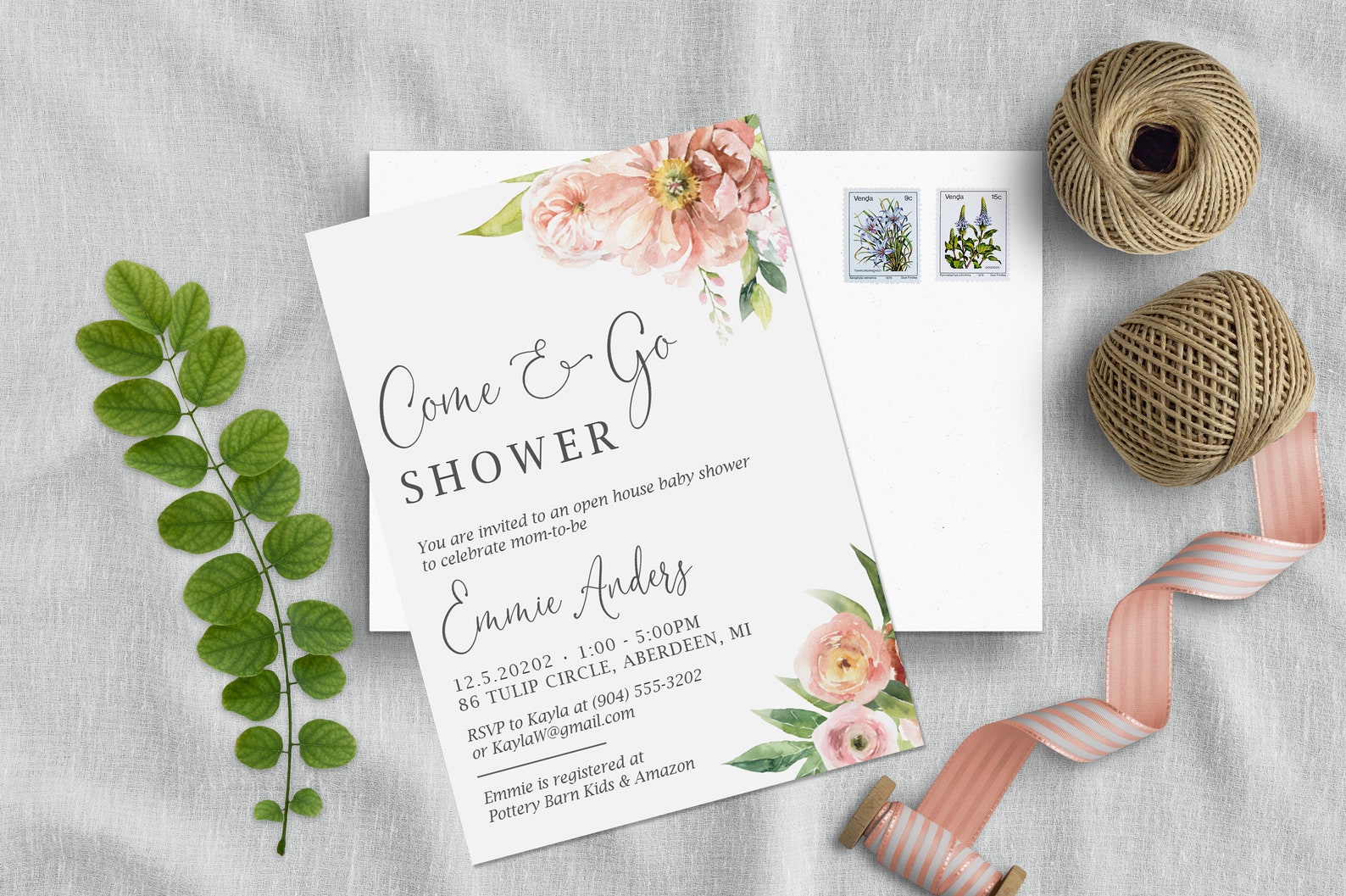 Come and Go Baby Shower Invitation Come and Go Bridal Shower Etsy