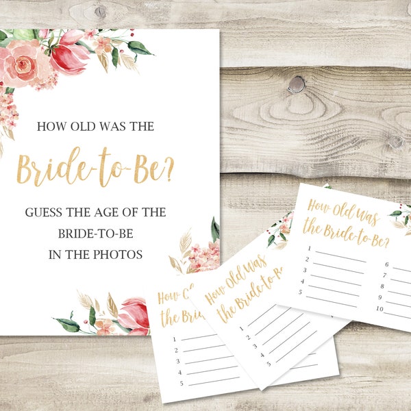 Guess the Brides Age - Etsy