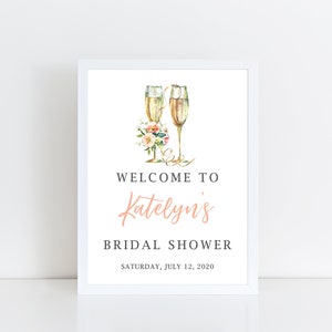 Printed Welcome Card Stock Sign for Bridal Shower (FRAME NOT INCLUDED), Welcome to Baby Shower, Signage for Baby Sprinkle, Drive By Shower