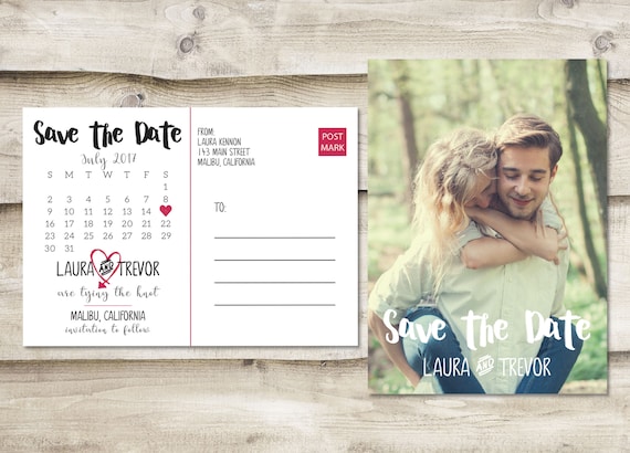 calendar save the date postcard postcard save the date etsy postcard save the dates