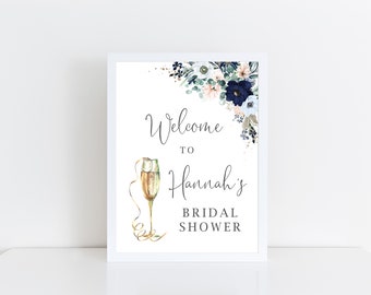 Printed Welcome Card Stock Sign for Bridal Shower (FRAME NOT INCLUDED), Welcome to Baby Shower, Signage for Baby Sprinkle, Drive By Shower