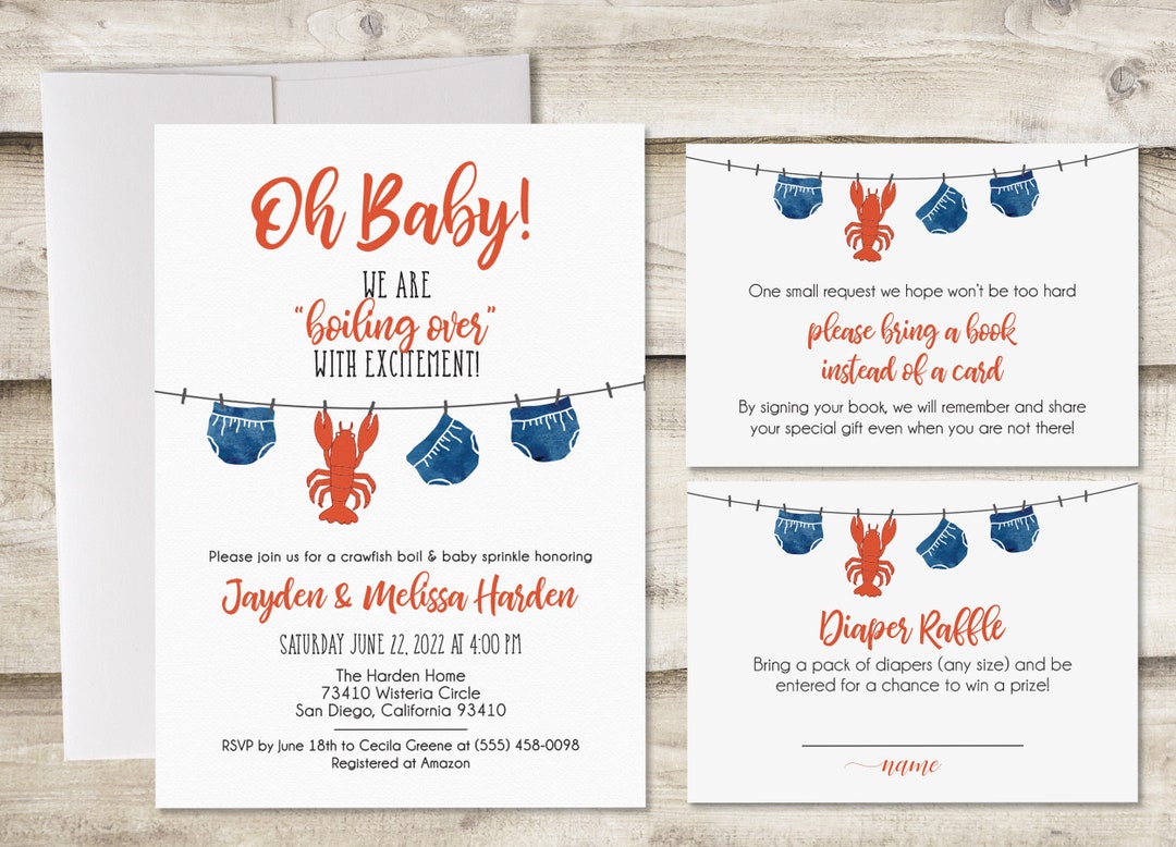 We Are Boiling Over With Excitement Crawfish Boil Baby Shower Etsy