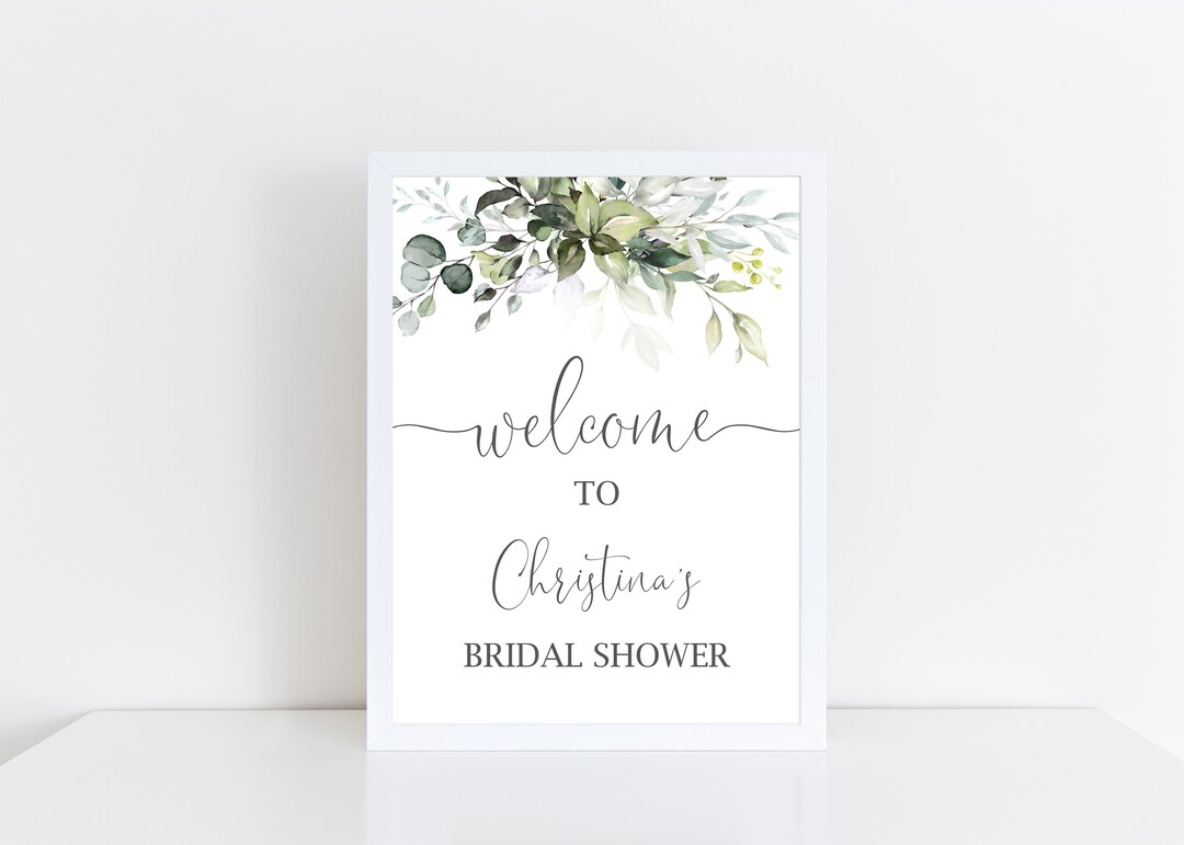 Printed Card Stock Sign for Bridal Shower FRAME NOT Etsy