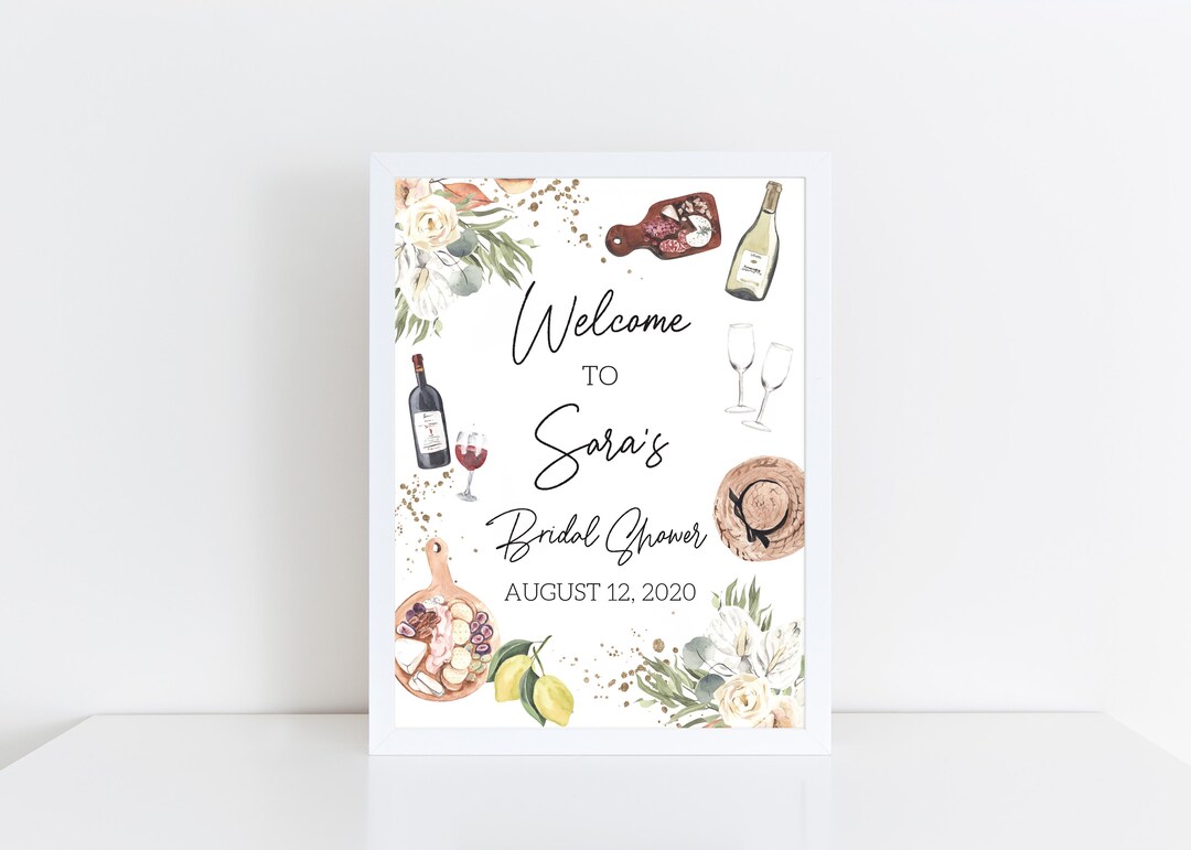 Printed Card Stock Sign for Bridal Shower FRAME NOT INCLUDED