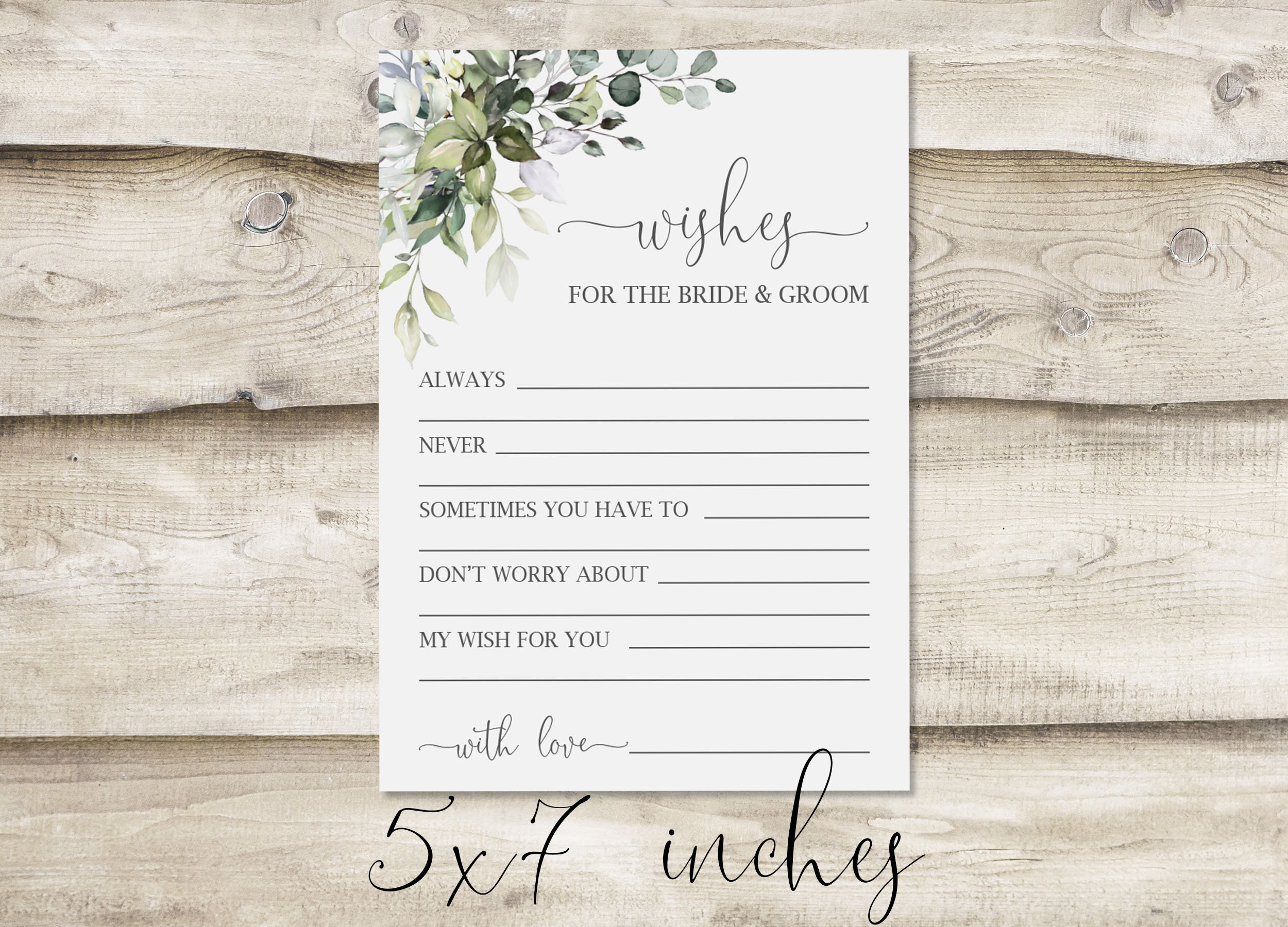  Wishes for the Bride and Groom Digital Download Downloadable Etsy