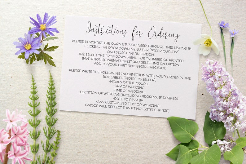 Add a Details Card to Your Wedding Invitation ADD-ON LISTING image 5