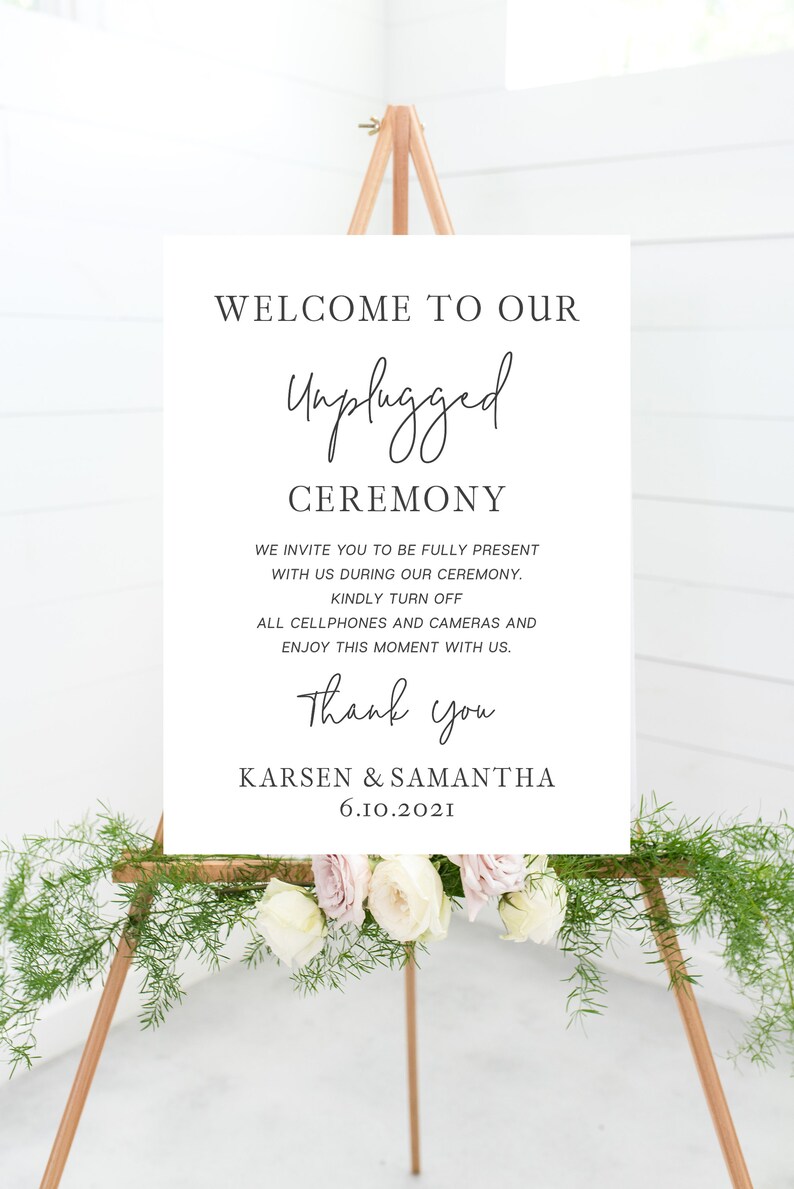 Free Free 308 Welcome To Our Unplugged Wedding Svg SVG PNG EPS DXF File