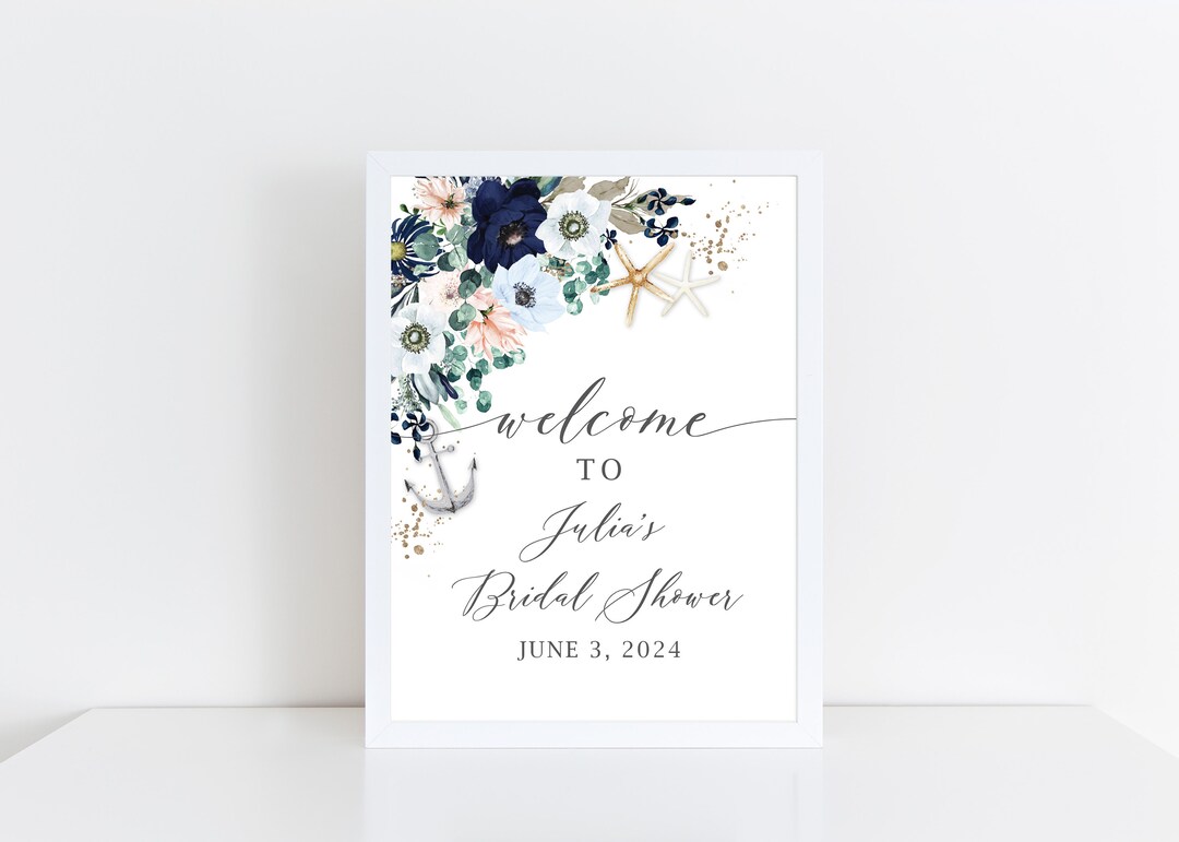 Printed Card Stock Sign for Bridal Shower FRAME NOT INCLUDED