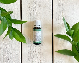 Organic Eucalyptus Essential Oil 10 ml, Pure Essential Oil, Diffuser Oil, House Cleaning, Cough