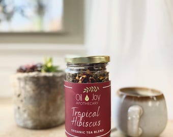 Organic Tropical Hibiscus Tea, Loose Leaf Fruit Blend