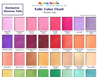 Tulle Color Chart