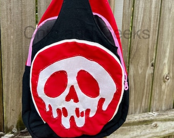 Poison Skull Apple Crossbody Shoulder Bag