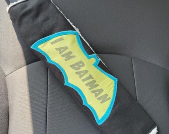 Batman Inspired Seat Belt Cover: DC Comic Car Pad