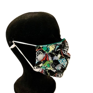 Star Wars Mandalorian Face Mask | Elastic Loops, Toggles, and Pocket for Filter
