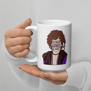 Miss Hannigan &#39;Annie&#39; Mug: Hand-Drawn White Glossy 15oz Coffee Cup