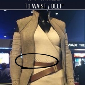 Replica Rey Vest and Gauntlets Star Wars Rey Resistance Inspired Costume, Gray Vest and Arm Gauntlets image 10