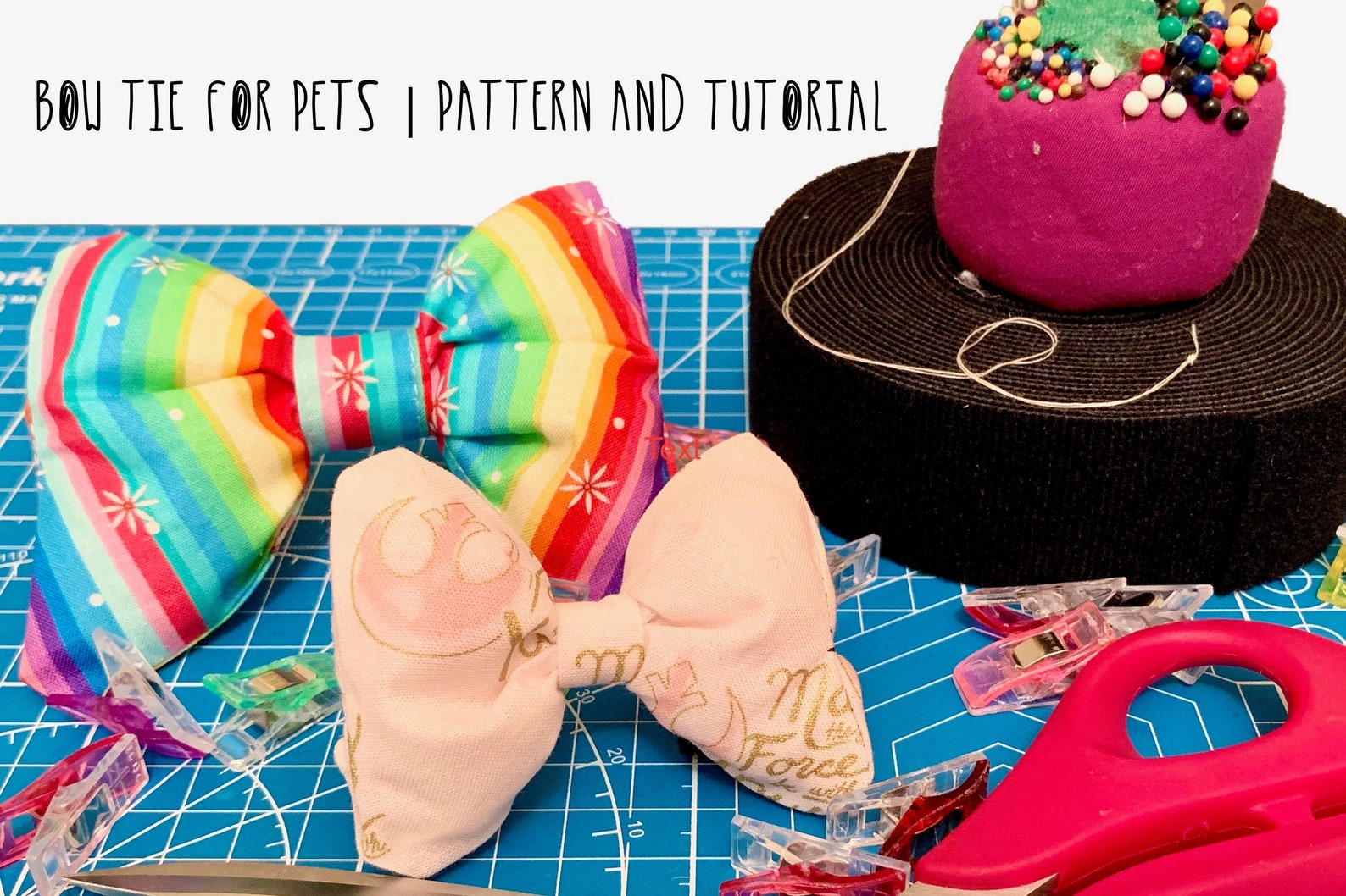 DIY Dog Bow Tie Tutorial Size Small and Large Digital File Etsy