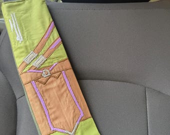 Handmade Hulk Inspired Seat Belt Cover | Cotton Marvel Pad