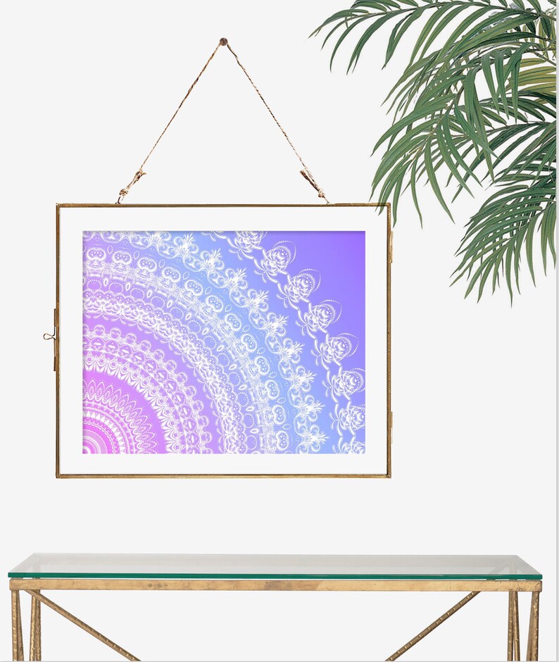 Ombre wall art pink blue purple home decor boho room print Etsy