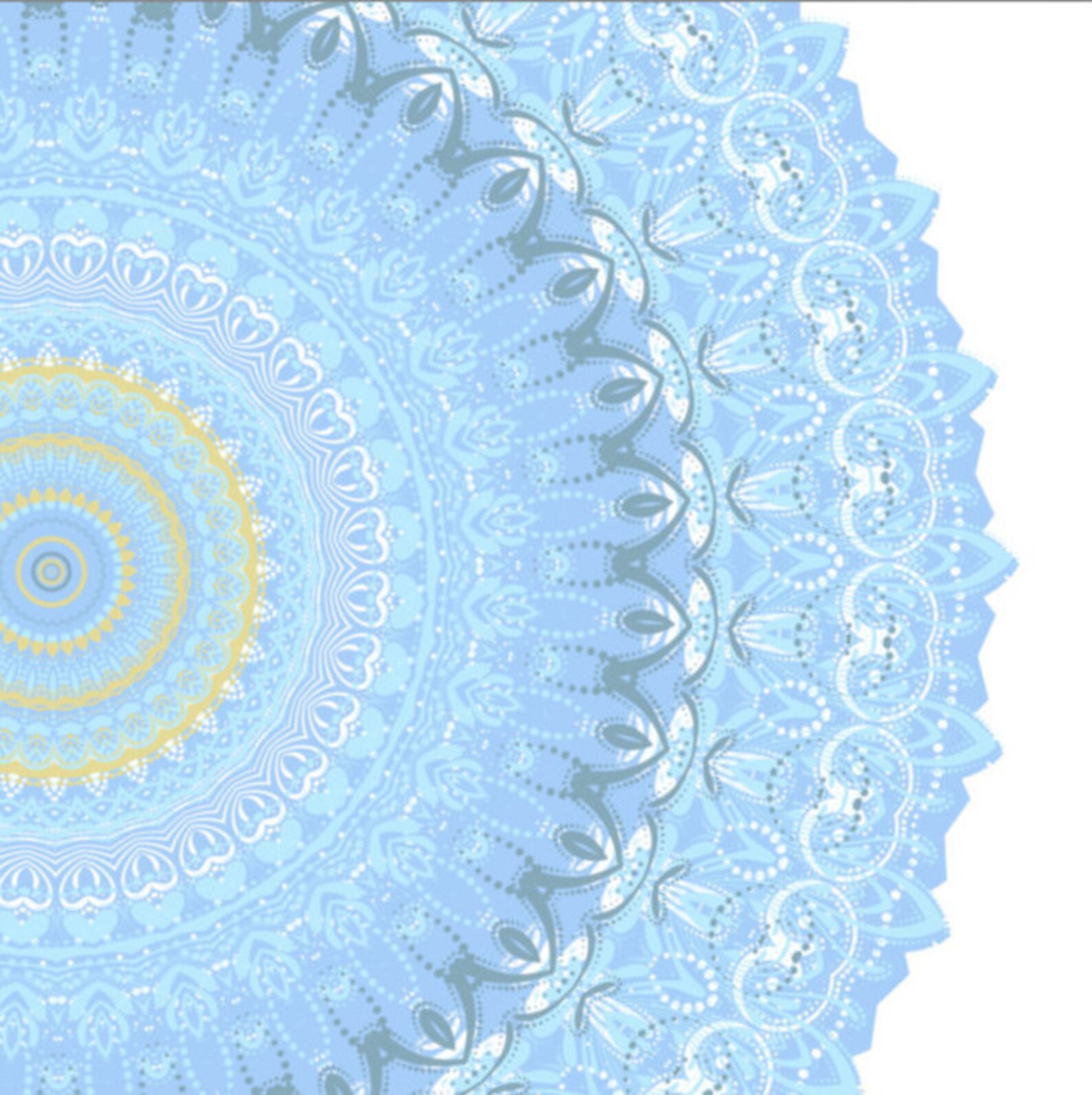 Leichte blaue Mandala böhmischen Kunstdruck Frame Gelbe Küche | Etsy