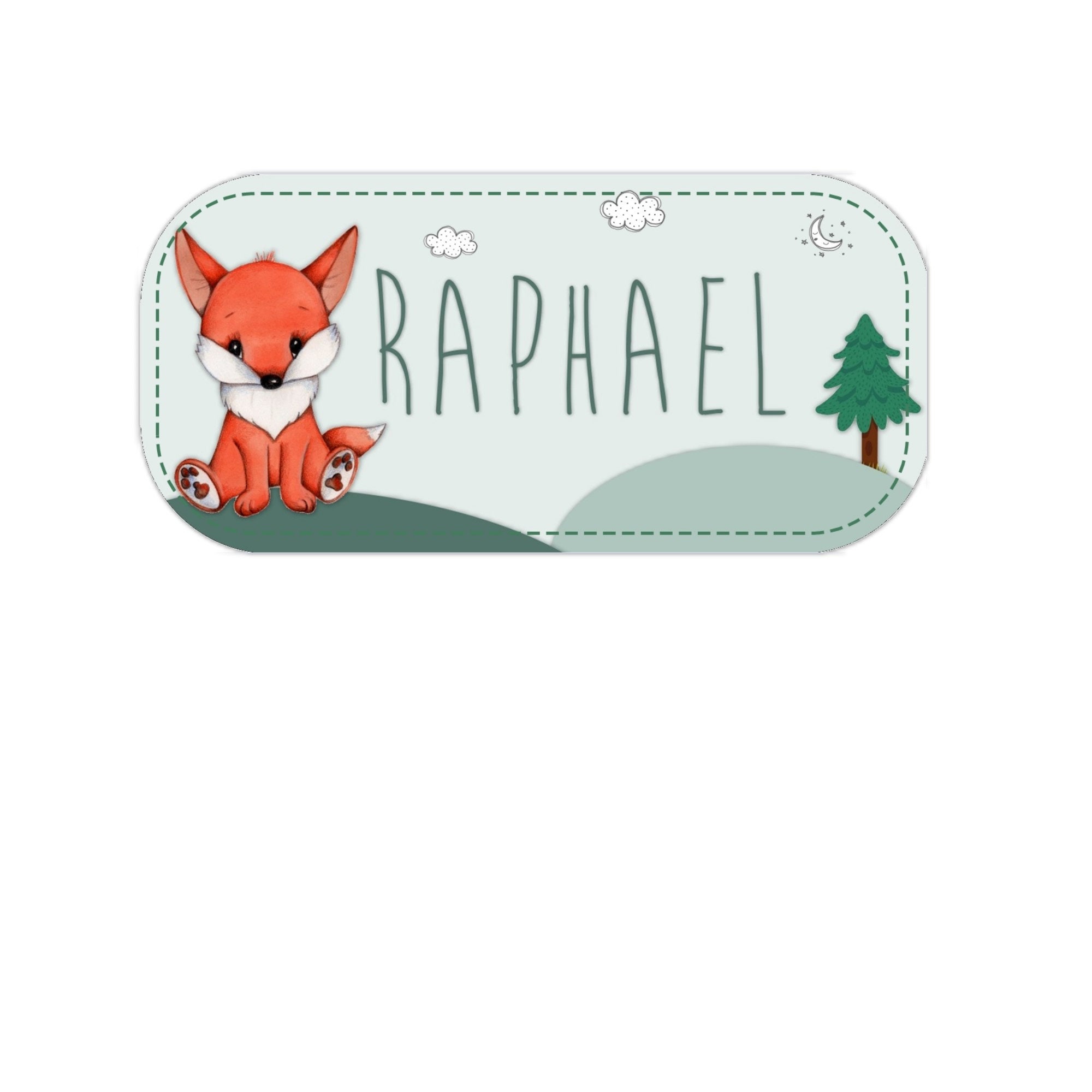 Plaque de Porte Petit Renard à Personnaliser avec Le Prénom Votre Choix