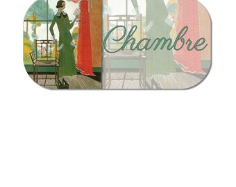 plaque de porte "vintage" pour chambre