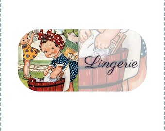 plaque de porte "LINGERIE" style vintage,decor de porte,humour