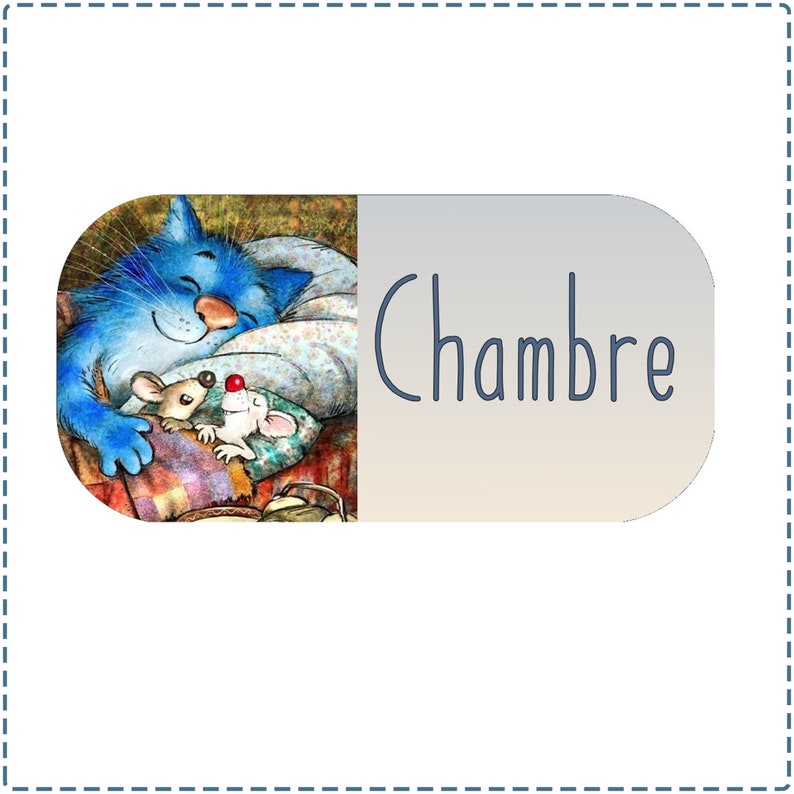 plaque de porte CHAT pour chambre image 1