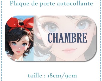 plaque de porte  style "manga" pour chambre de fille