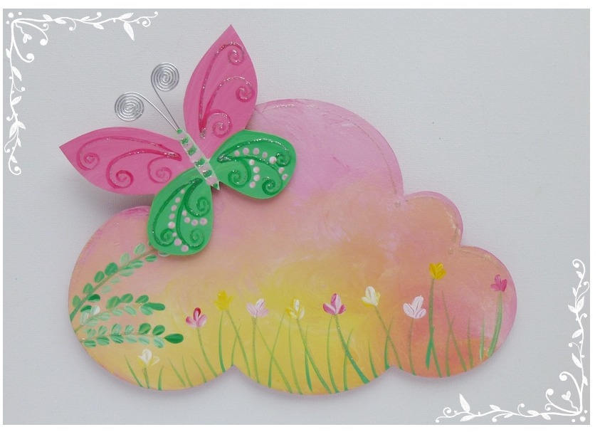 Plaque de Porte Papillon en Bois à Personnaliser