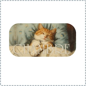 plaque de porte CHAT pour chambre image 1