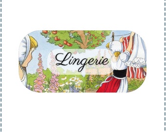 plaque de porte "LINGERIE" style vintage,decor de porte,humour