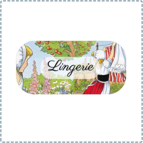 plaque de porte "LINGERIE" style vintage,decor de porte,humour