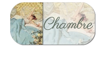 plaque de porte "vintage" pour chambre